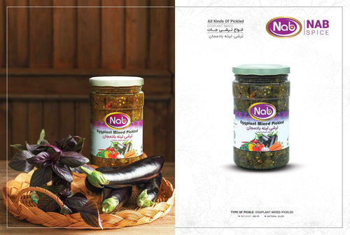 Nab Spice Eggplant Mixed Pickles – Persian Eggplant Liteh (ترشی لیته بادمجان) | Rich, Tangy & Flavorful