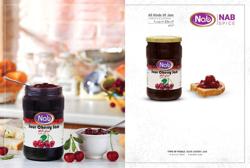 Nab Spice Sour Cherry Jam (آلبالو) – Traditional Persian-Style Jam | Rich, Tart & Sweet